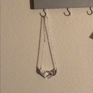Heart winged necklace